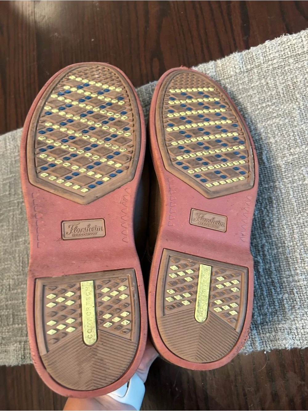 Florsheim Kids Comfortech Oxford Plain Toe Brown Casual Shoes 16630-215 Sz 7